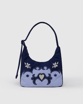 Mini Nylon Shoulder Bag - Western Appliqué