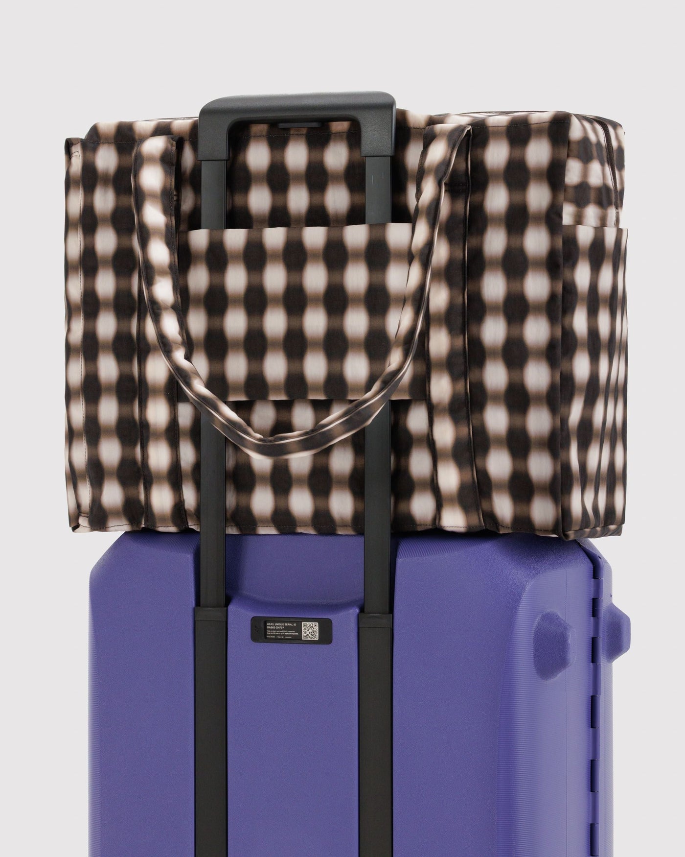 Cloud Carry-on - Blurred Gingham Brown