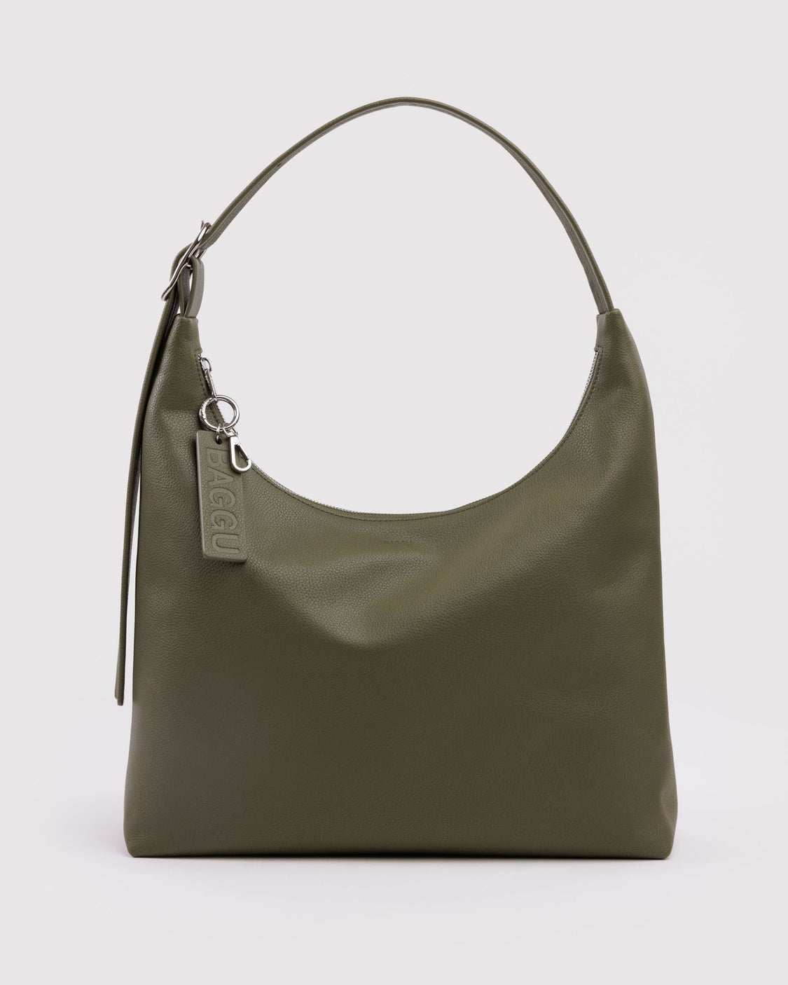 Recycled Leather Shoulder Bag - Loden - Simple Tote