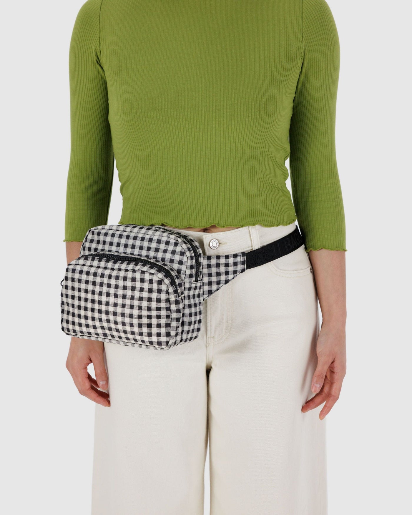 Fanny Pack - Black & White Gingham