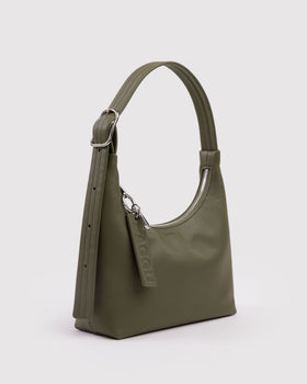 Mini Recycled Leather Shoulder Bag - Loden - On The Go