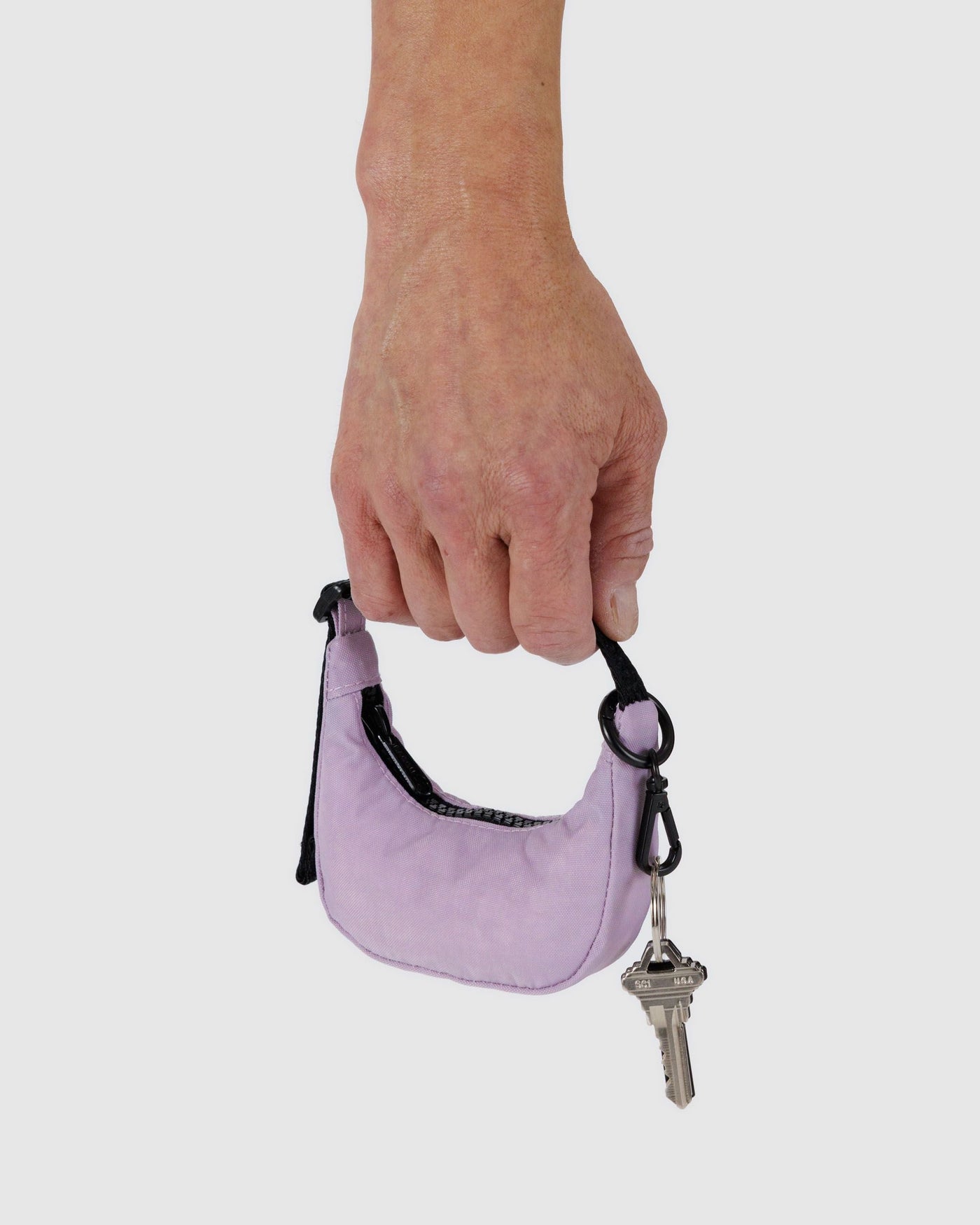 Crescent Bag Charm - Dusty Pink