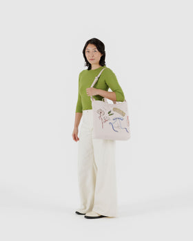 Horizontal Zip Duck Bag - Embroidered Get Ready With Me