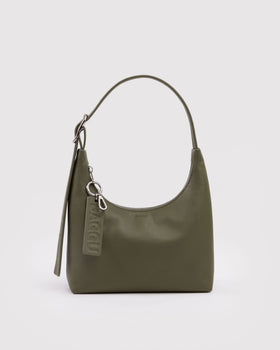 Mini Recycled Leather Shoulder Bag - Loden - On The Go