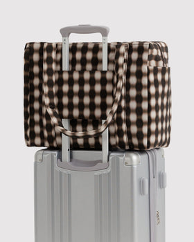 Small Cloud Carry-On - Blurred Gingham Brown